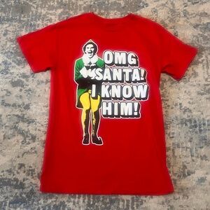 OMG It’s Santa I know him! Elf Men’s Short Sleeve T Shirt Size Small - Christmas